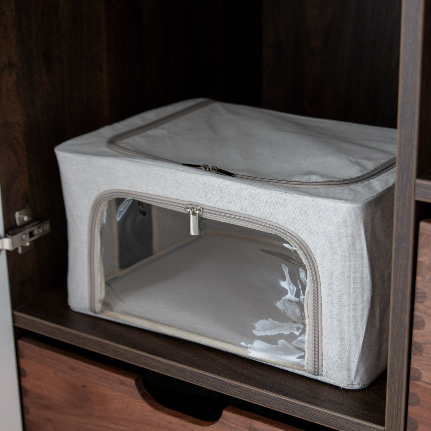 Fabric storage bag - double opening - beige I élé living