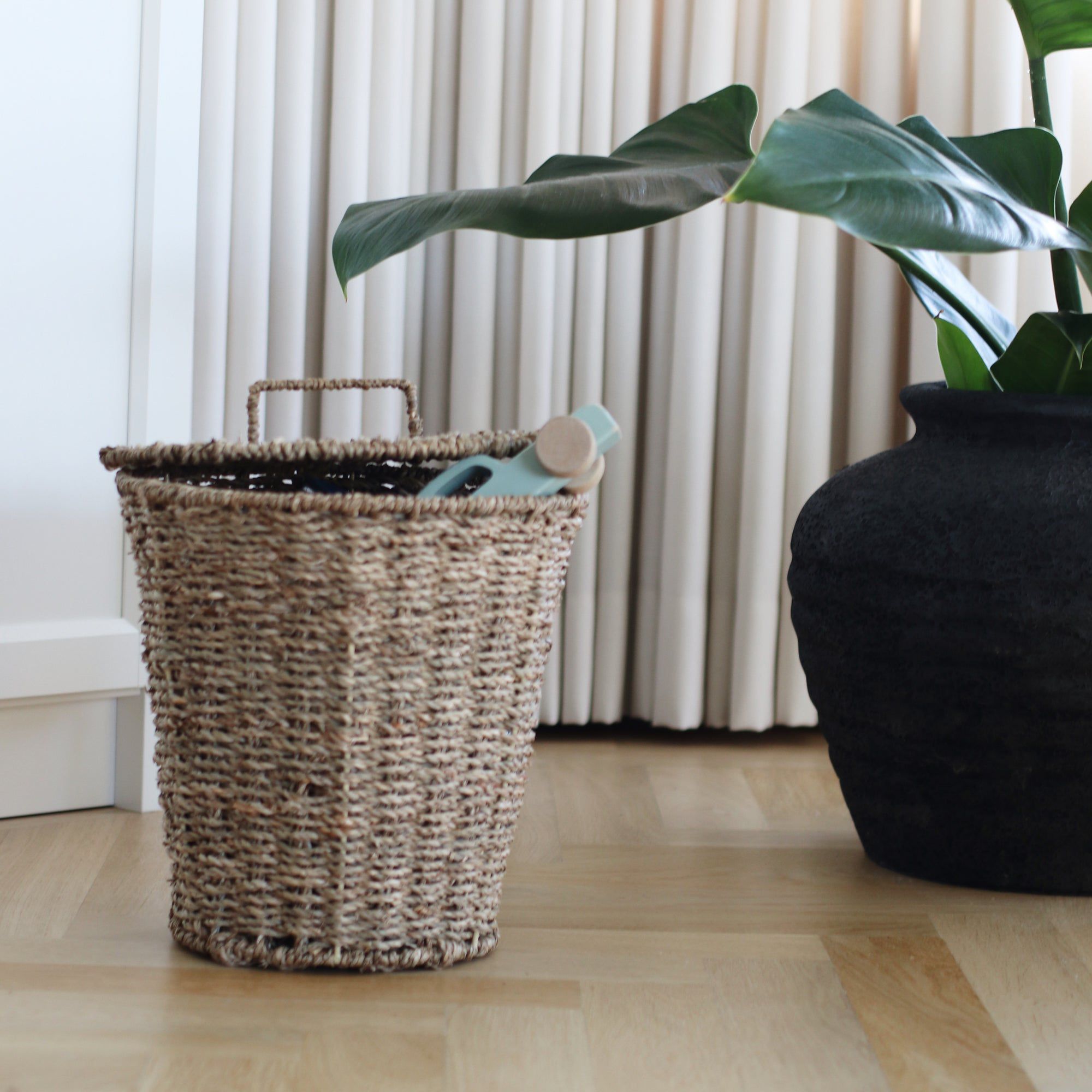 Opbevaringskurv naturflet aestetisk ele living