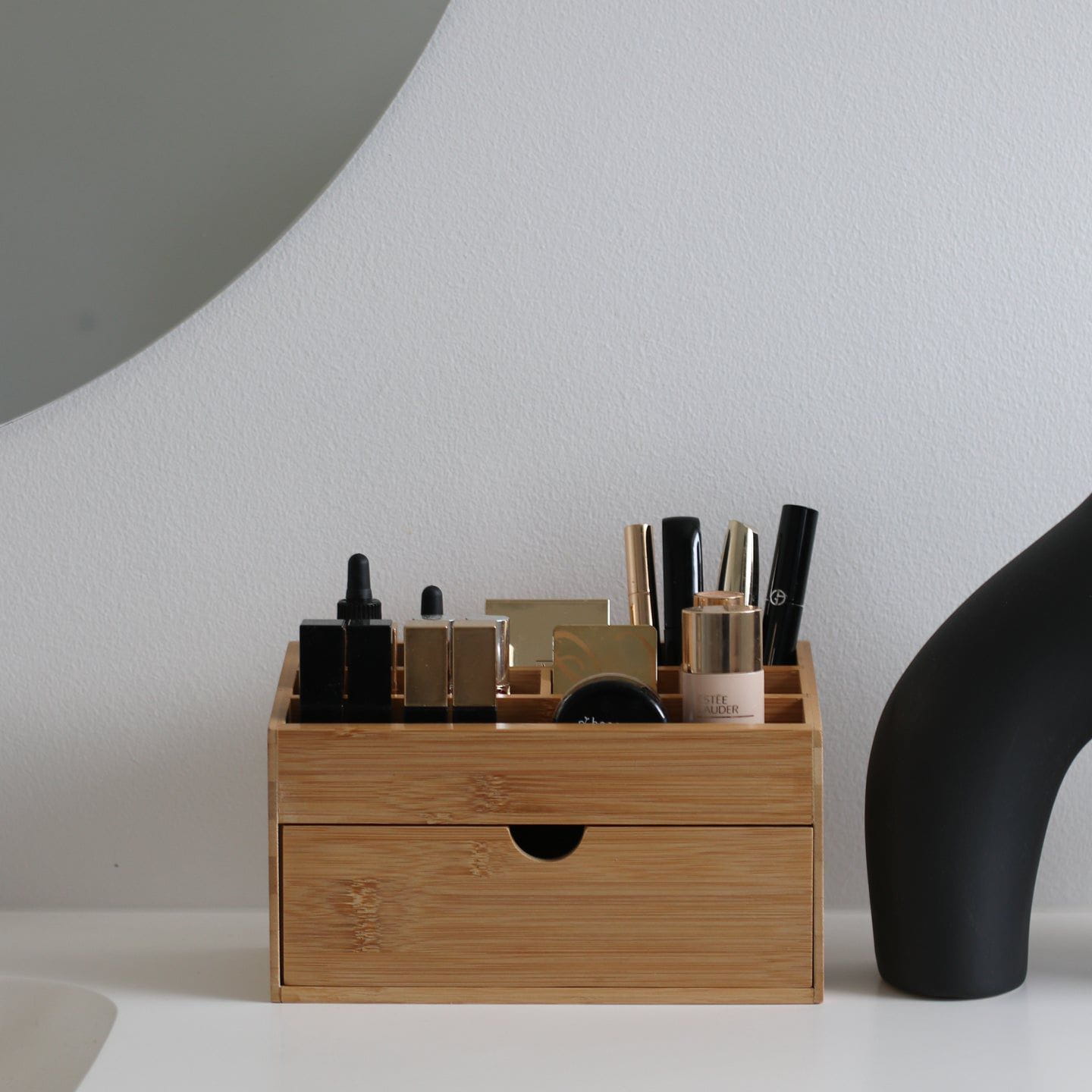 Makeup opbevaring med skuffe aestetisk ele living