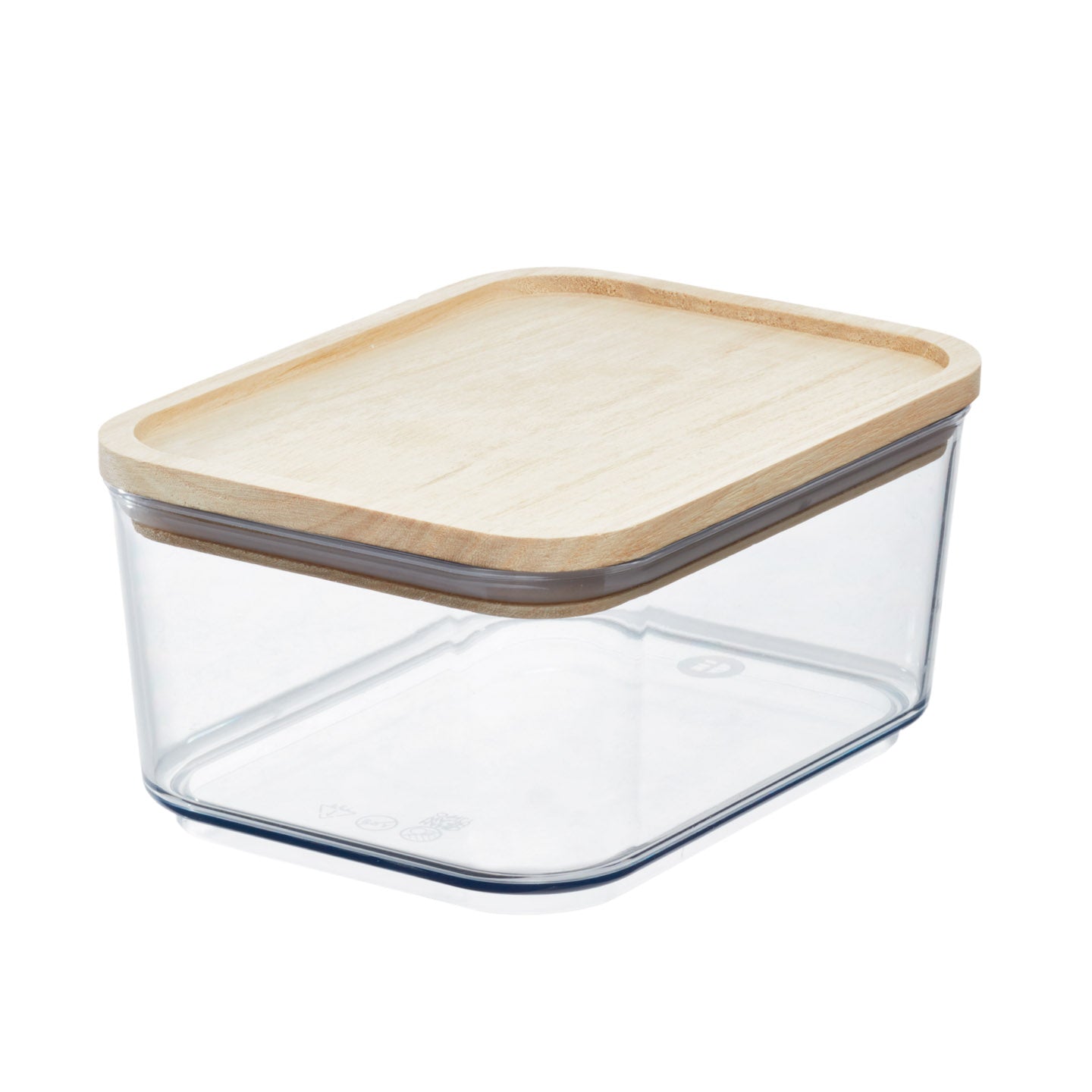 Storage bucket with wooden lid 0.84 L I élé living