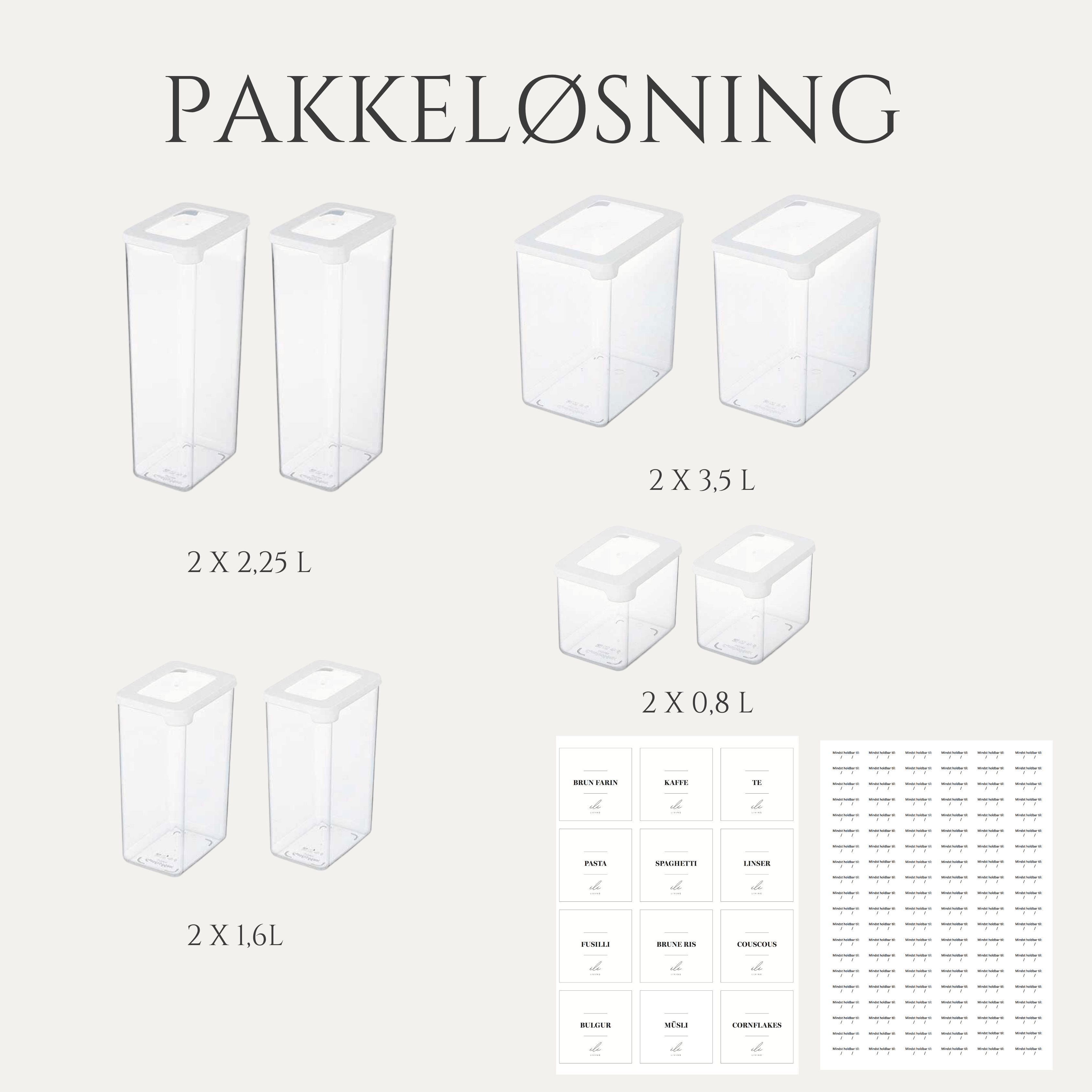 Pakkeløsning Pakkeløsning opbevaringsbøtter aestetisk ele living