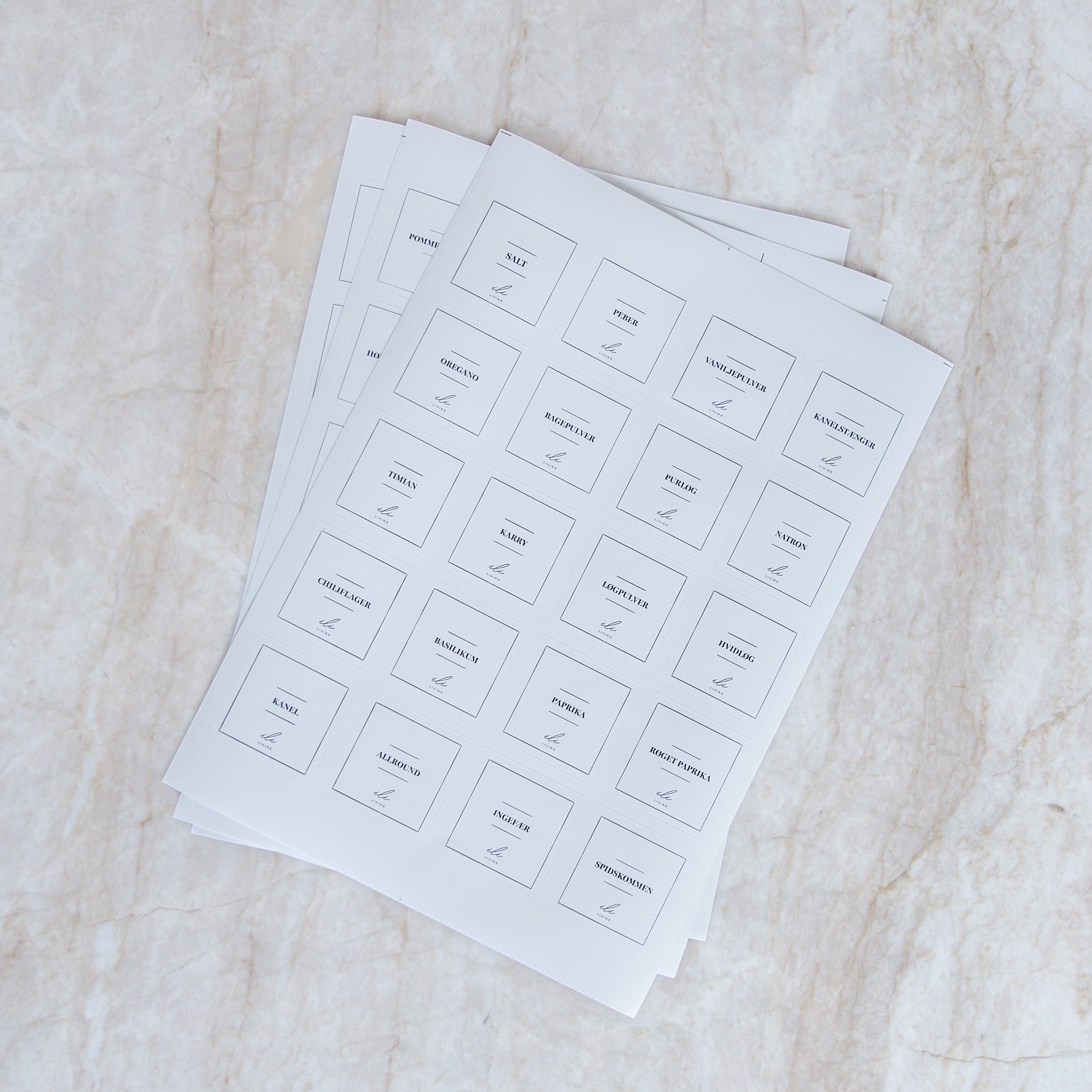 Labels til krydderiglas - Skab ro og overblik i køkkenet