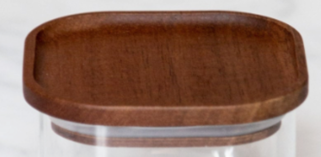 Quadratischer Ersatzdeckel aus Akazienholz für Vorratsglas I élé living