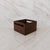 Wooden box square tall acacia