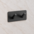 Towel hook 2 Hooks - Matt Black