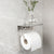 Toiletrulleholder m. hylde- Børstet Stål