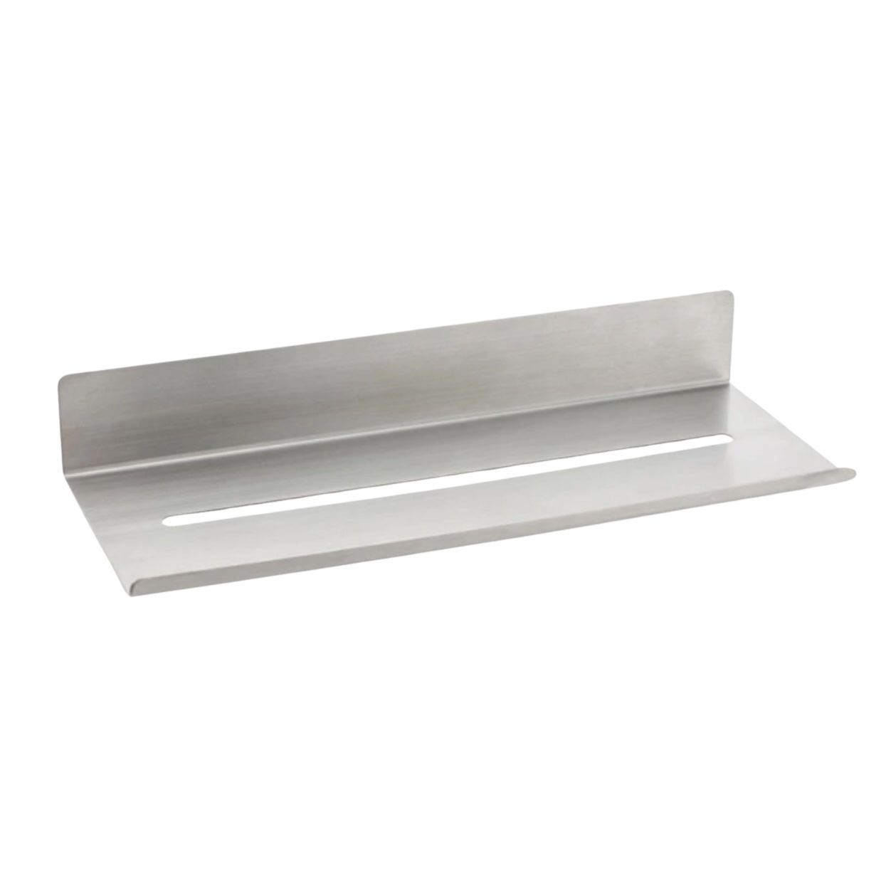 Shower shelf low edge - Brushed steel