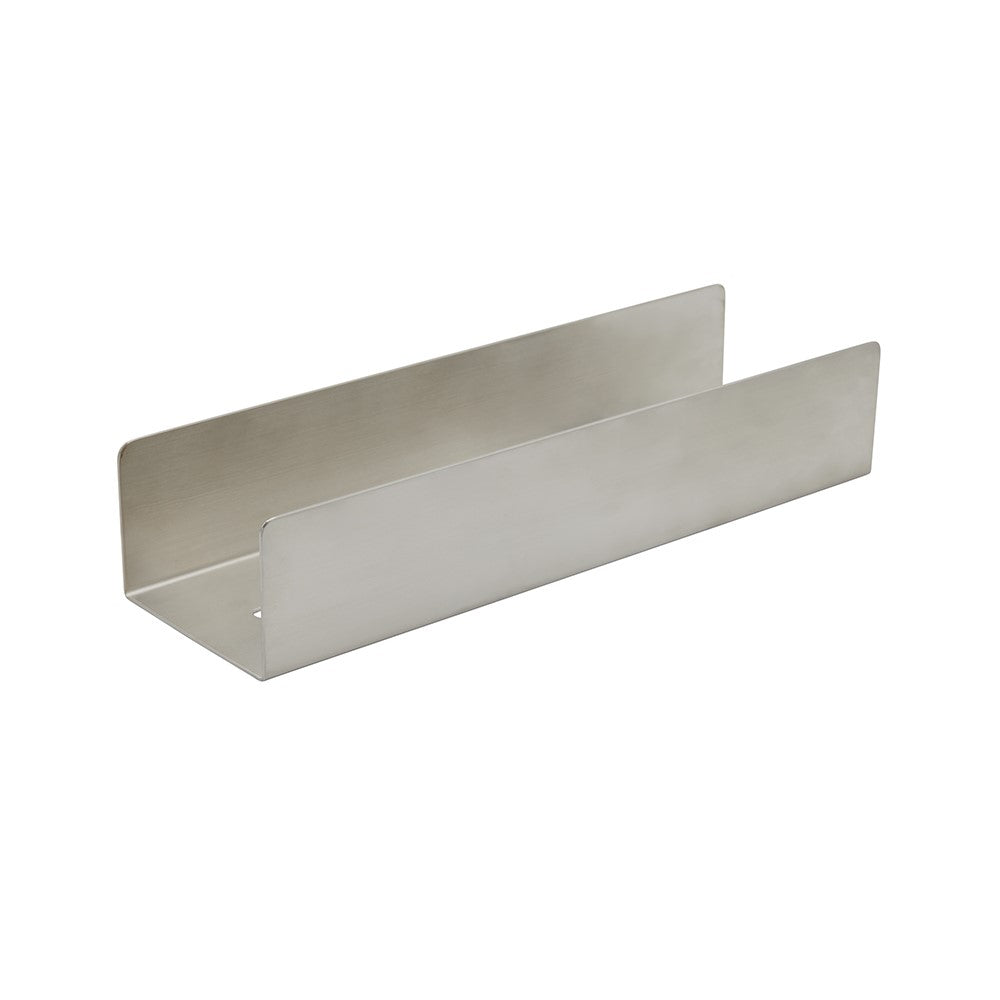 Shower shelf high edge - Brushed steel
