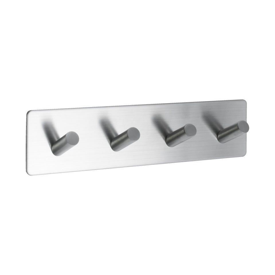 Towel hook 4 Hooks - Brushed Steel