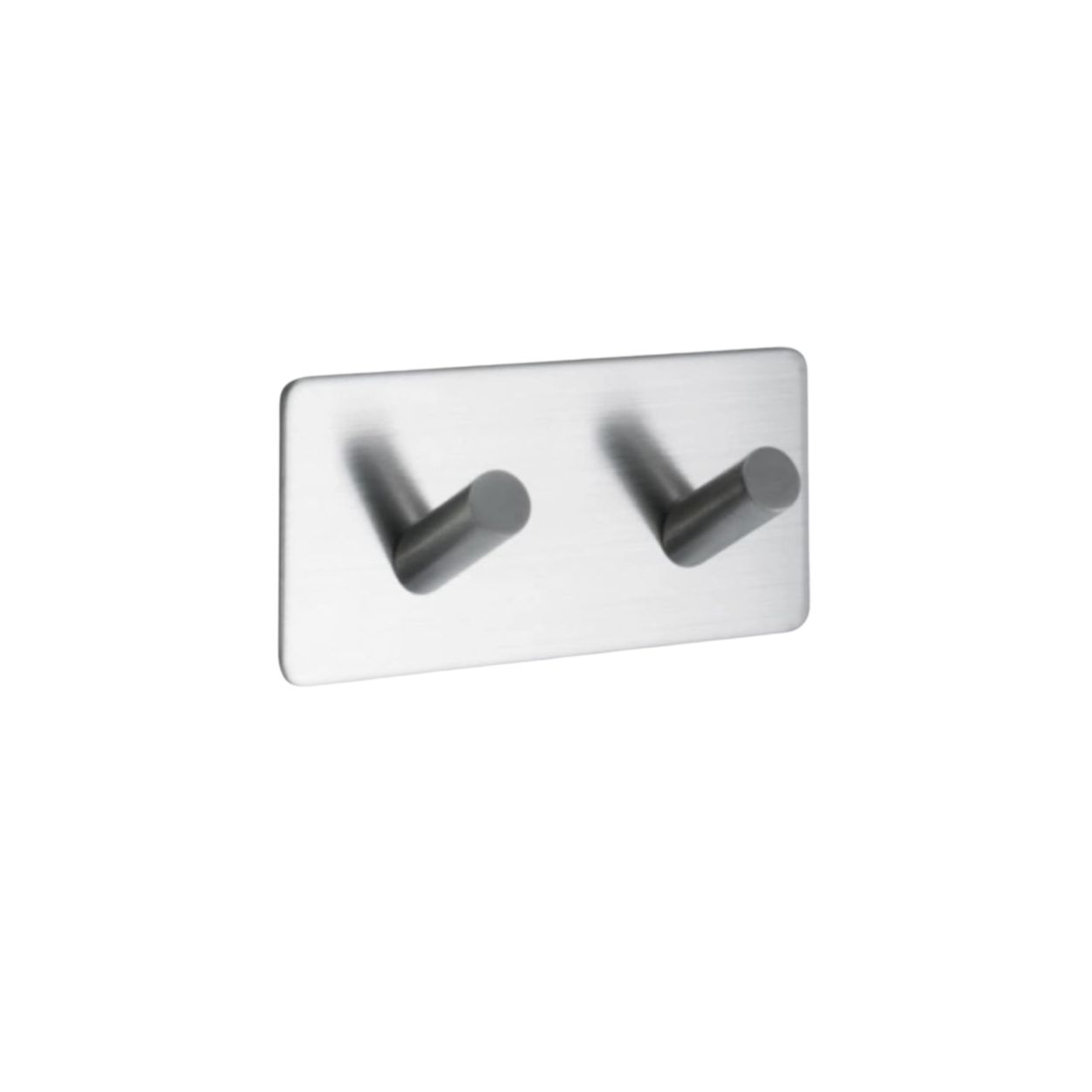 Towel hook 2 Hooks - Brushed steel