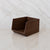 Stackable wooden box open front acacia