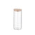 Vorratsglas mit Holzdeckel rund 1500 ml hell