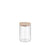 Vorratsglas mit Holzdeckel rund 900 ml hell