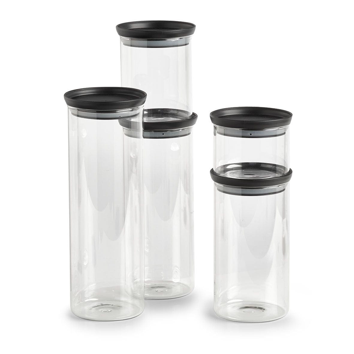 Opbevaringsglas Sort serie opbevaringsglas 1250 ml aestetisk ele living
